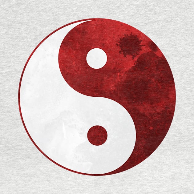 Red Yin Yang Symbol by Rebellion10